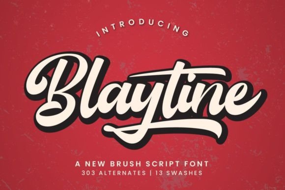 Blaytine: A Bold Script Font for Editorial Design