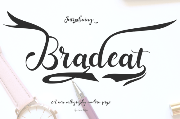 Bradeat: A Beautiful Script Font for Crafters