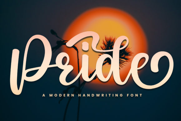 Pride Font: A Luxurious Script for Crafters