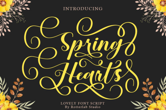 Spring Hearts Font for Creative Marketing